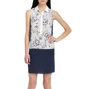 Rebecca Taylor Womens Purple Silk Floral Sleeveless Shirt Dress 4